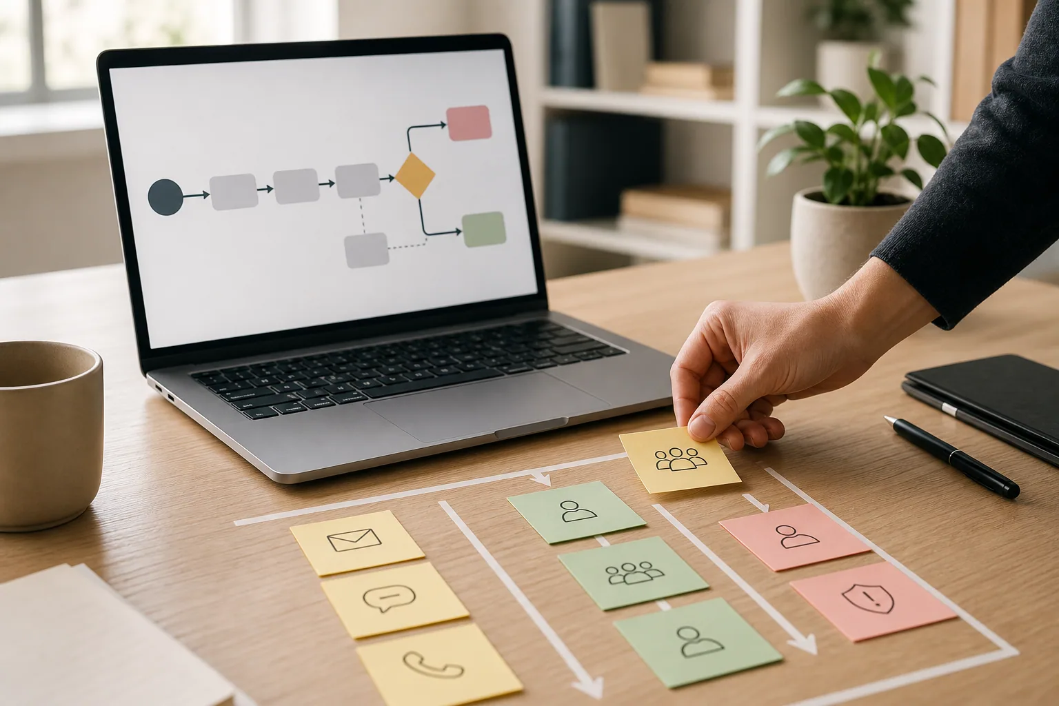 Illustration af routing mellem webformular, CRM og beskedplatform